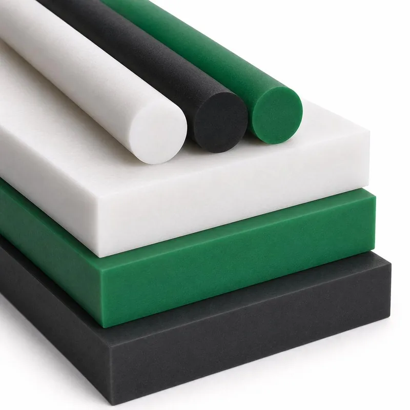 Semilavorati in PE HD 1000 polietilene ad altissimo peso molecolare UHMW bianco, nero e verde — lastra e tondo Vendita PE HD 1000 polietilene UHMW — lastre e tondi bianco, nero e verde, pronta consegna